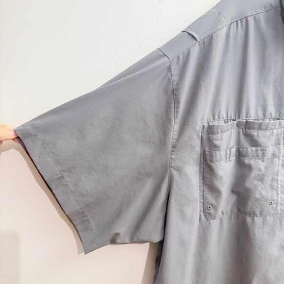 Columbia Shirt Mens 3X Tamiami PFG Vented Fishing Omni Shade Button Gray - Picture 2 of 7